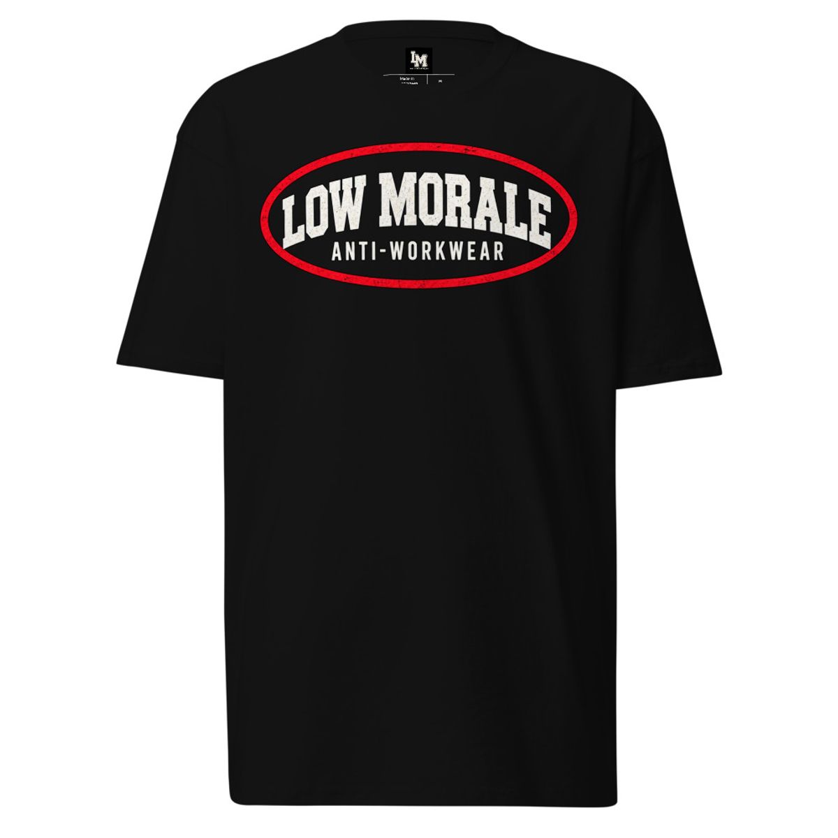 Black LOW MORALE Circle Tee